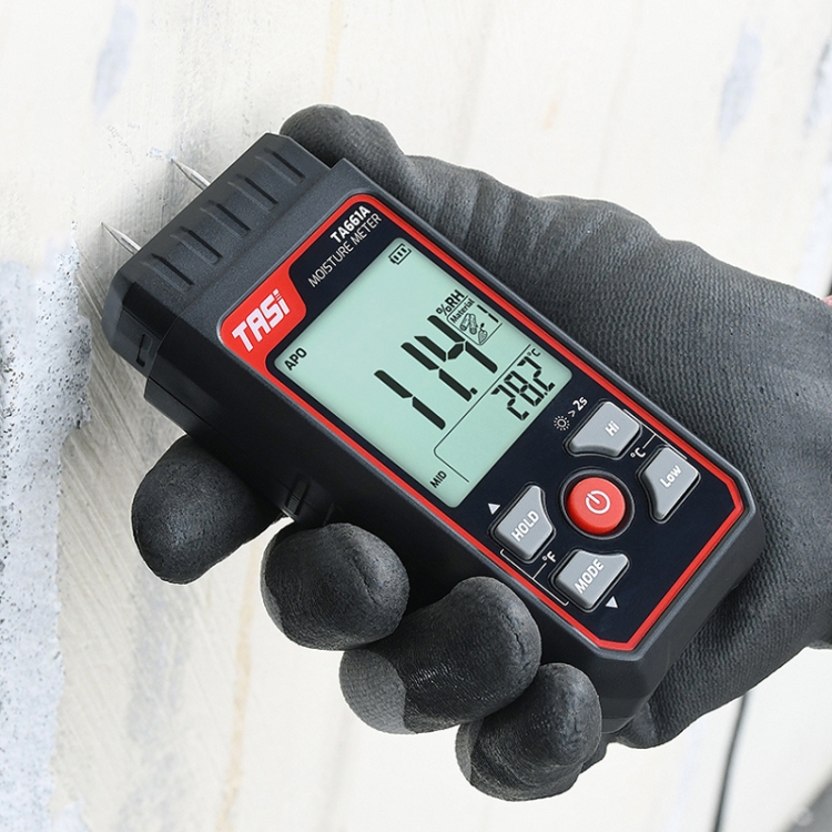 Misuratore di umidità del legno TASI TA661A Misura rapidamente il rilevatore  di umidità del tester del