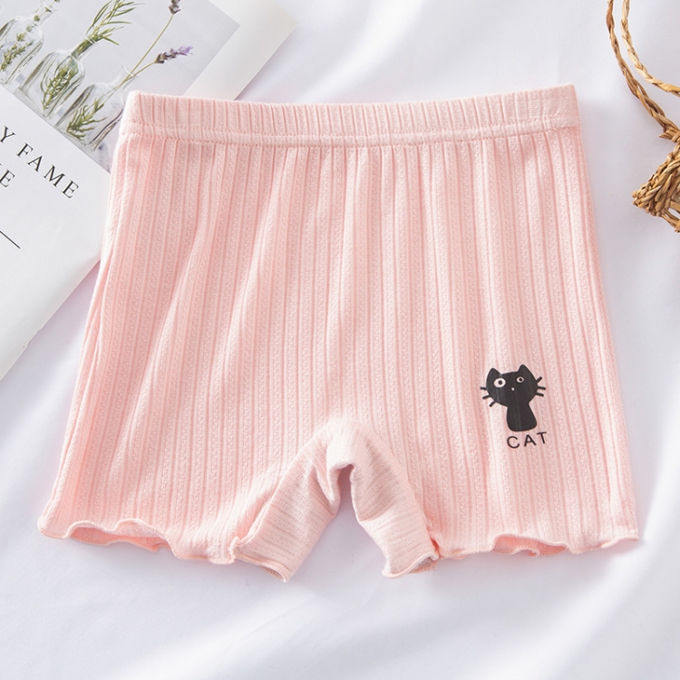 3pcs /Pack Girl Cotton Underwear Solid Color Short Panties, Size