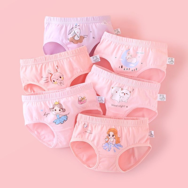 Soft And Comfortable Children Underwear High Stretch Cotton Girls Briefs,  Size: XXXL(211-221-222)