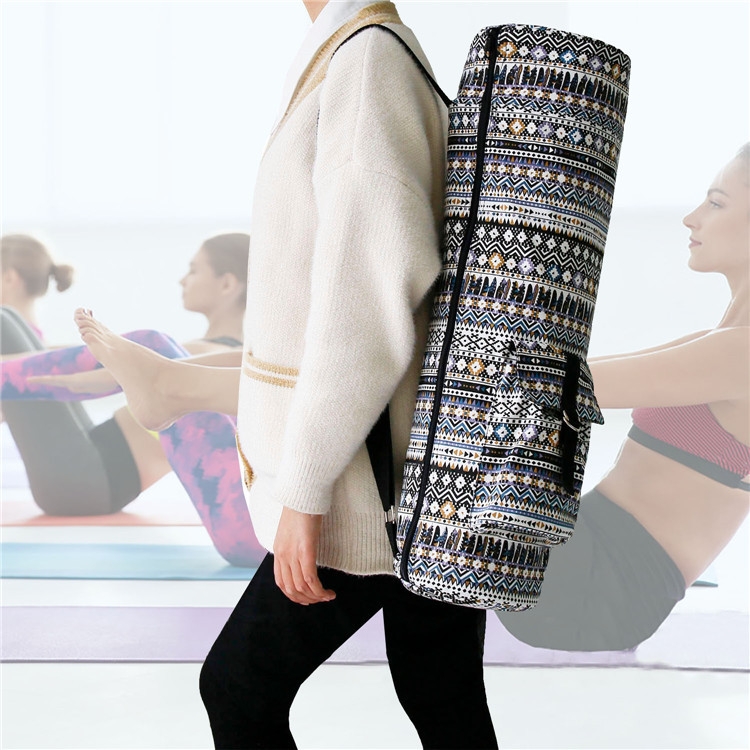 Sac à dos d'épaule de yoga imprimé sac de tapis de yoga épais sac de