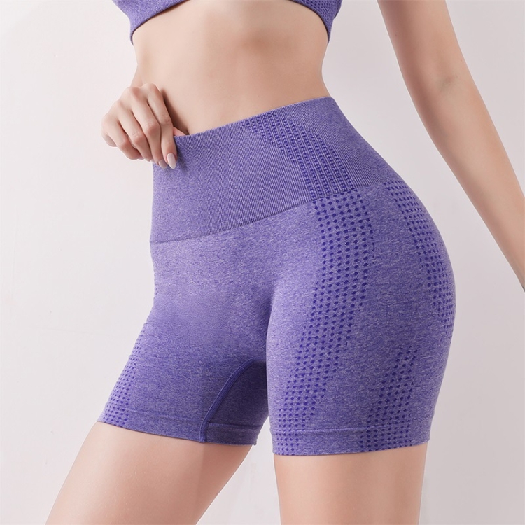 Women Fitness Sports Butt Lifting Shorts Shaping Beauty External Wear  Leggings, Size: S/M(Purple)