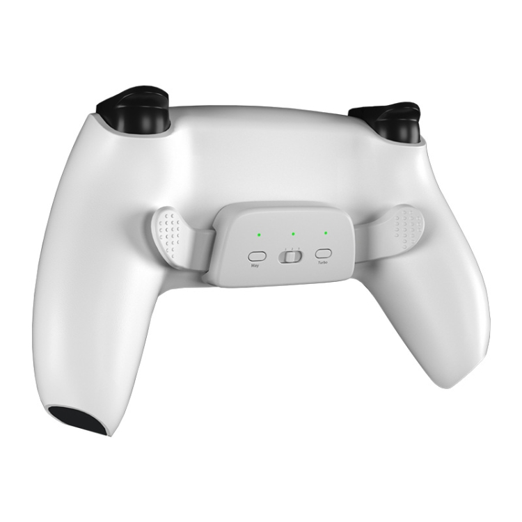 For PS5 Wireless Bluetooth Gamepad With Clip Buttons Cases(White)