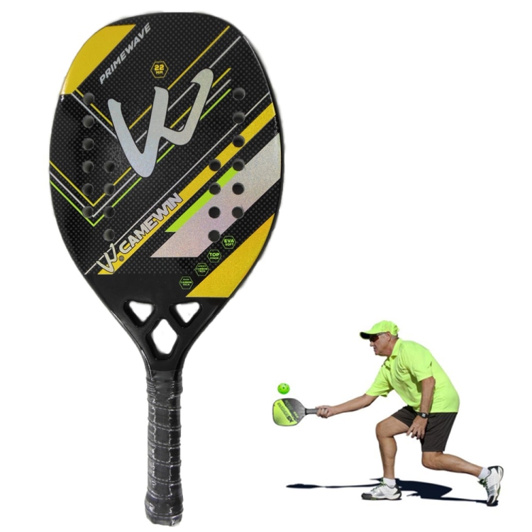 Raqueta de tenis de playa de fibra de carbono CAMEWIN 3K, paleta de tenis  EVA suave (
