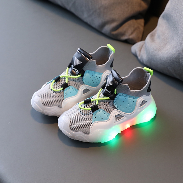 Children Sneakers Flyknit Light Up Shoes Casual Footwear