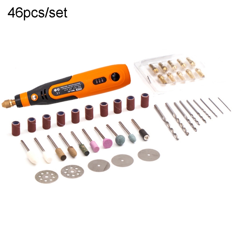 46PCS USB Cordless Electric Mini Drill Grinder Polishing Pen Rotary Tool  Kit Set