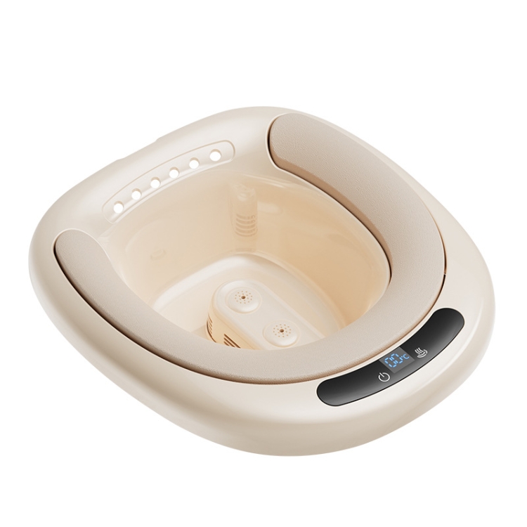 Electric Sitz Bath Temperature Digital Display Hip Basin Bidet, Spec PU Cushion Camel