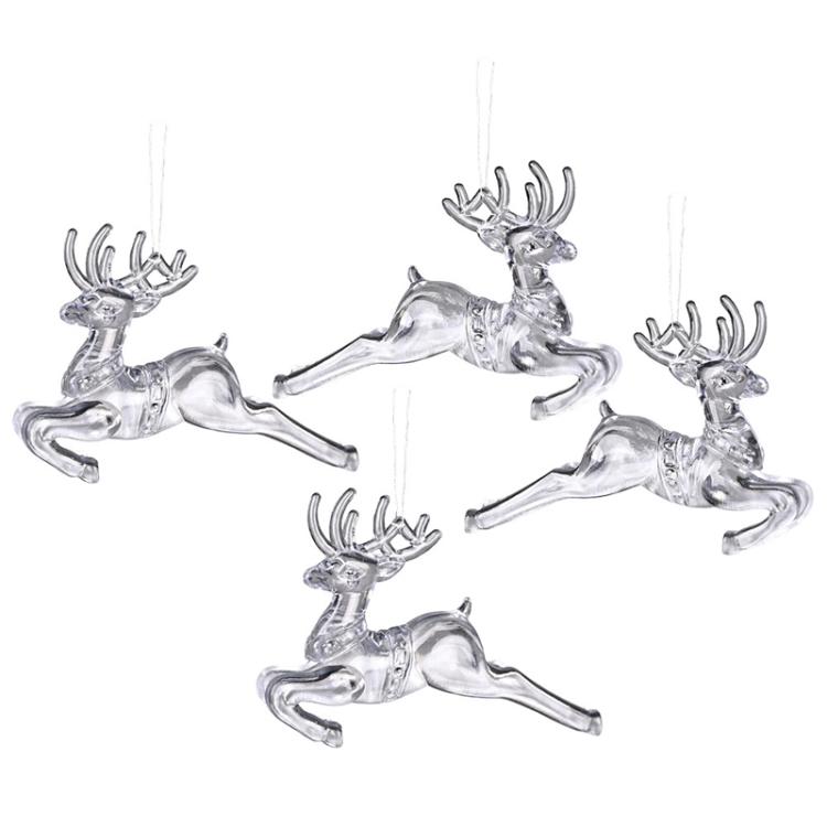  Christmas Tree Ornaments Decor Plastic Pendant Deer
