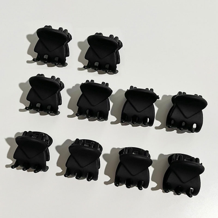 10pcs Black Mini Hair Clips Small Hair Claw Hair Clamps 1.5cm Hair