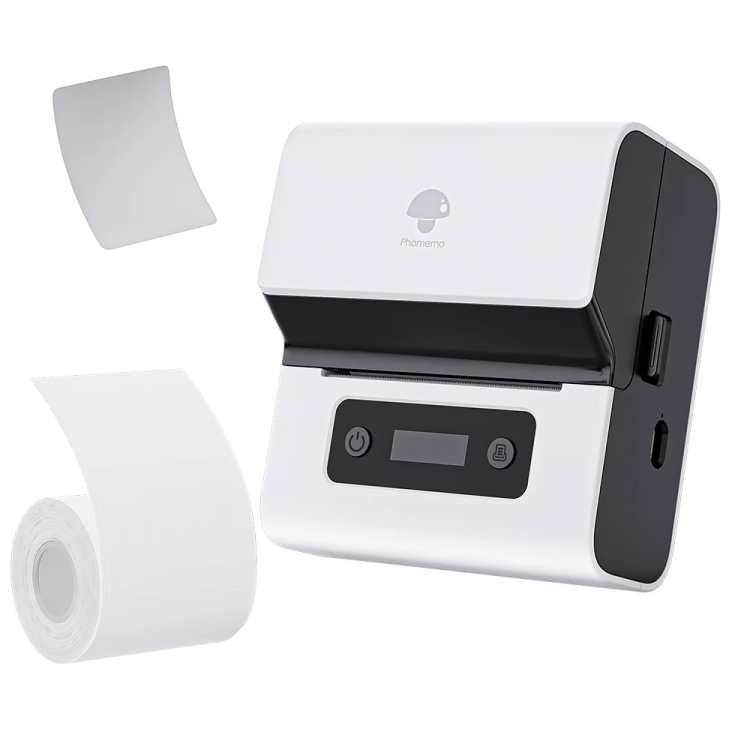 Mini stampante per smartphone, mini stampante fotografica portatile,  stampante termica senza fili, con 7 rotoli di carta, immagine, etichetta