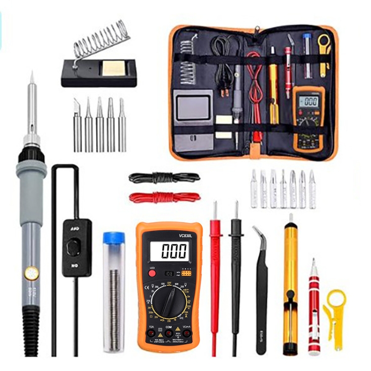 16in1 US Plug 60W Adjustable Temperature Soldering Iron Set with