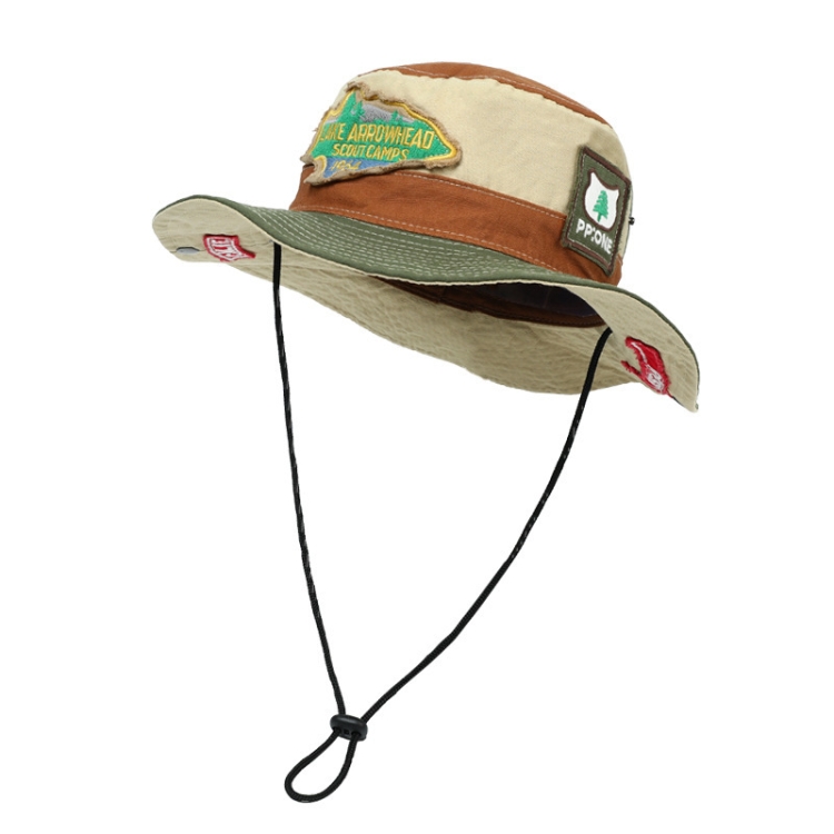 Retro Mountaineering Fisherman Hat Patching Sunscreen Hat Outdoor