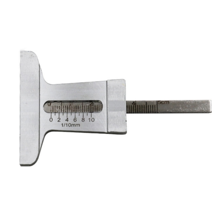 050mm Stainless Steel Tire Tread Vernier Depth Gauge