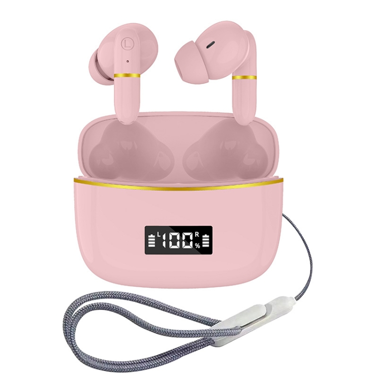 Auricolari Bluetooth J2 con vano di ricarica digitale Ricarica wireless  in-ear (rosa)