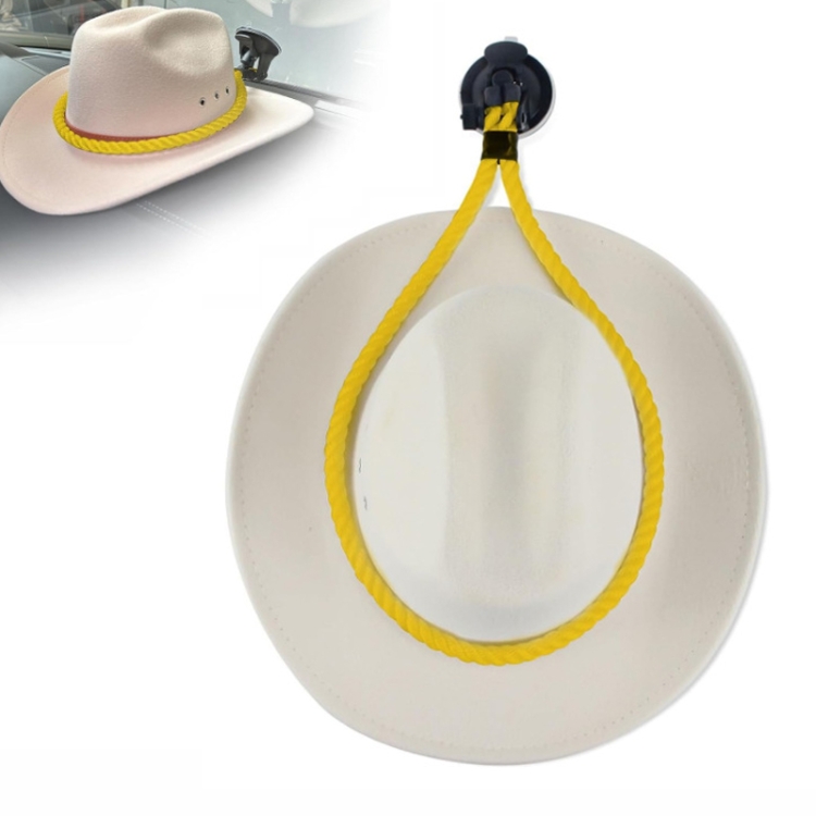 Car Cowboy Hat Rack Home Door Rear Hat Hook Holder, Color: Yellow
