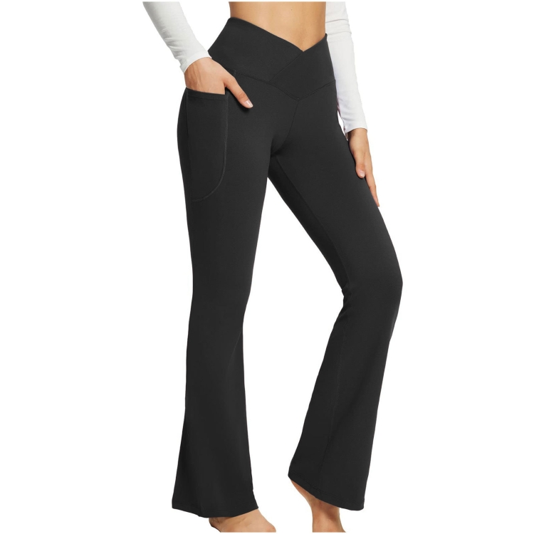 Women Sports Pant Solid Color High Waist Yoga Slimming Casual Loose Wide-leg  Pants, Size: XXL(