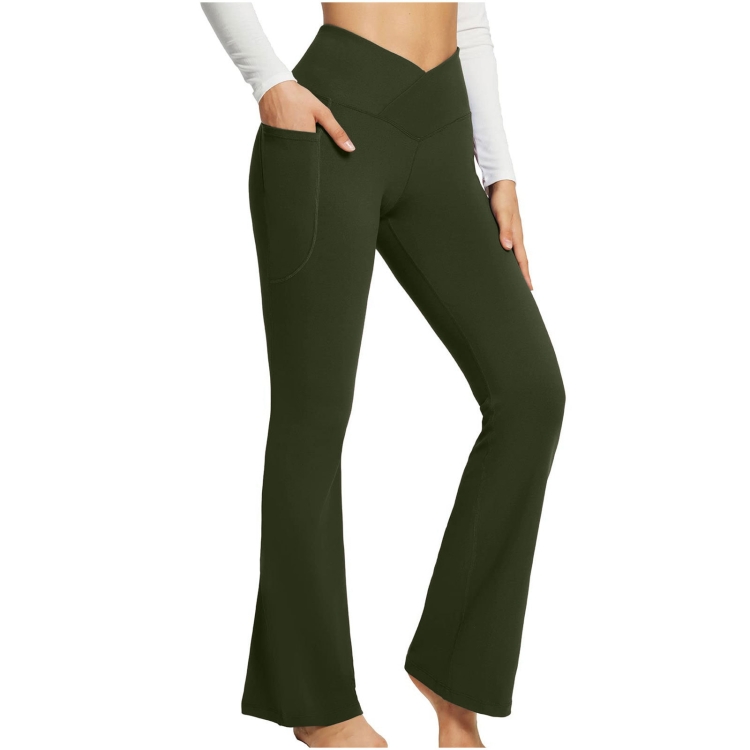 Women Sports Pant Solid Color High Waist Yoga Slimming Casual Loose Wide-leg  Pants, Size: XXL(
