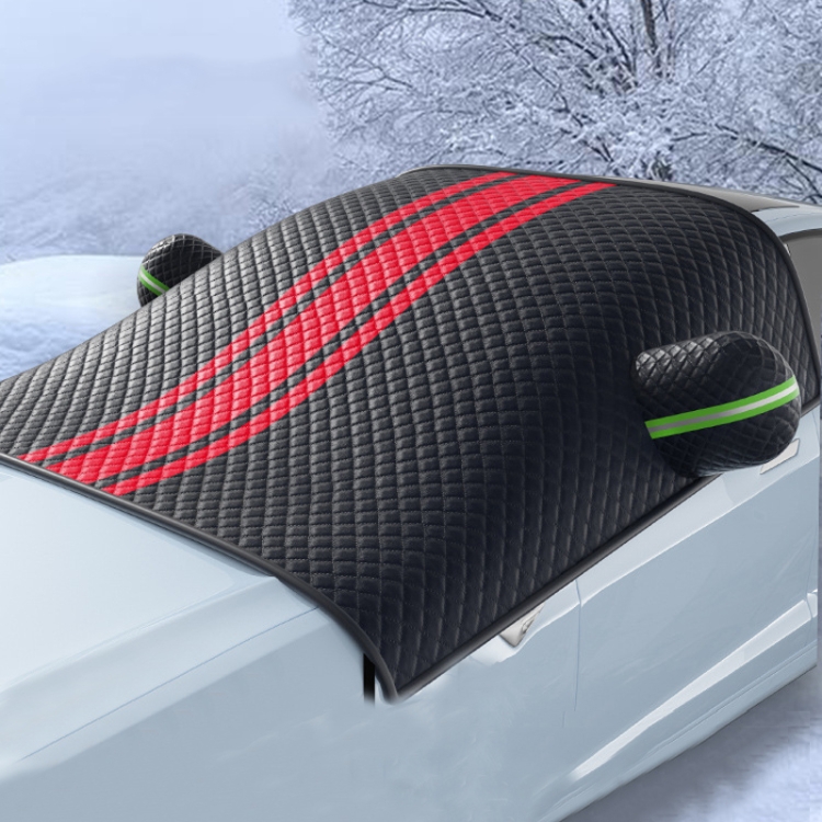 Auto-Frontscheibe, Schnee- und Frostschutzmittel, verdickte Autoabdeckung,  Größe: Schwarz, Rot, Limousine