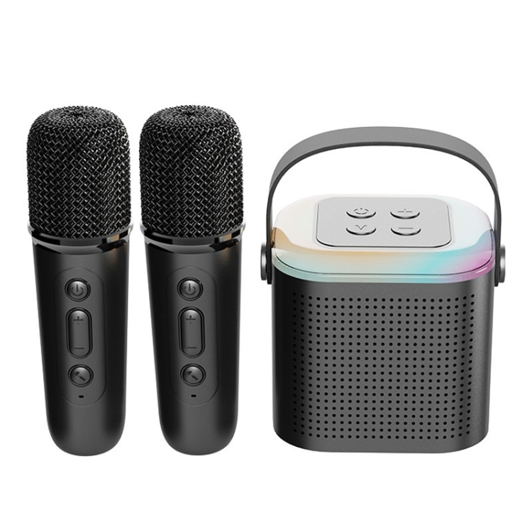 Micrófono inalámbrico Bluetooth, caja de sonido para karaoke, grabado,  color negro