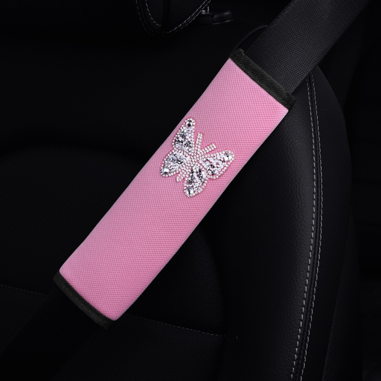 Copri cintura di sicurezza per auto Copri cuscino con tracolla a farfalla  con diamanti 6,5x23