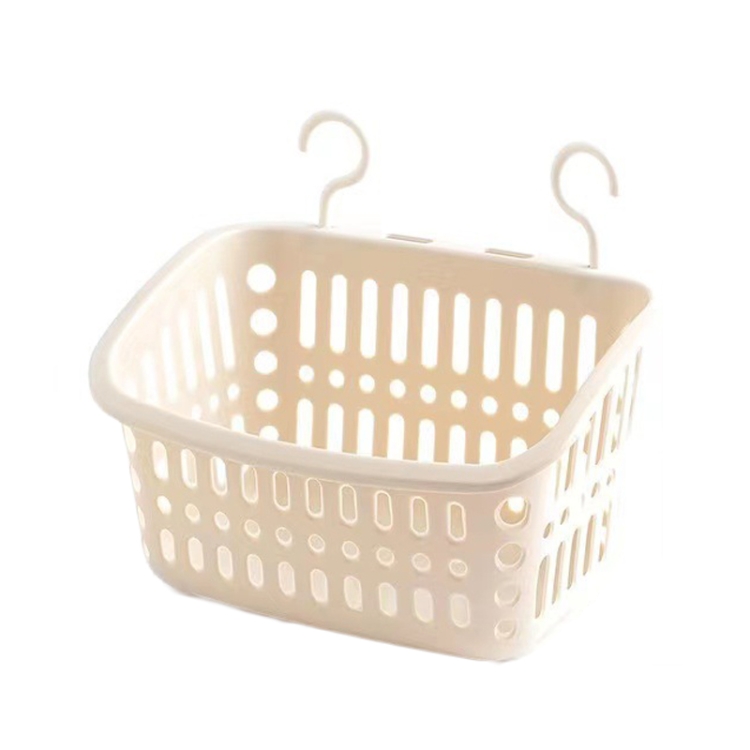 Plastic Hanging Basket With Hook Kitchen Storage Drain Basket Shelf