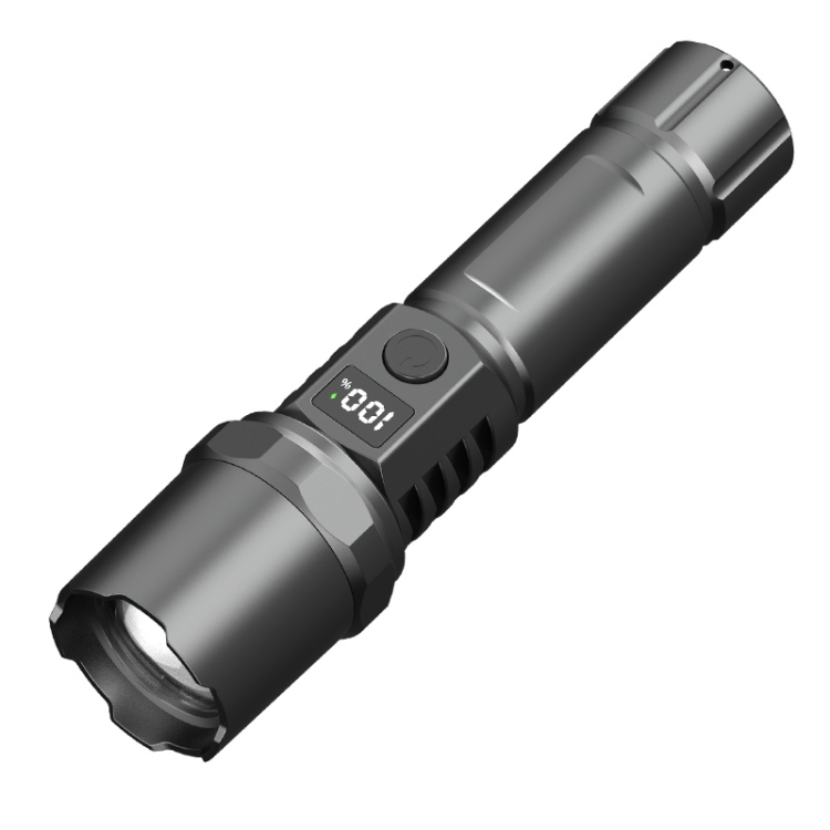 MODOAO Puissante lampe de poche P50, charge rapide USB, Lampe torche avec lumière latérale, zoom télescopique, portable, convient pour l'extérieur, le camping, les urgences
