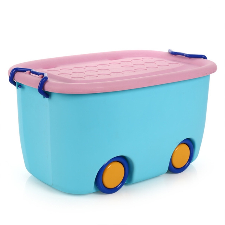 Caja de almacenamiento de juguetes para niños, diseño de polea