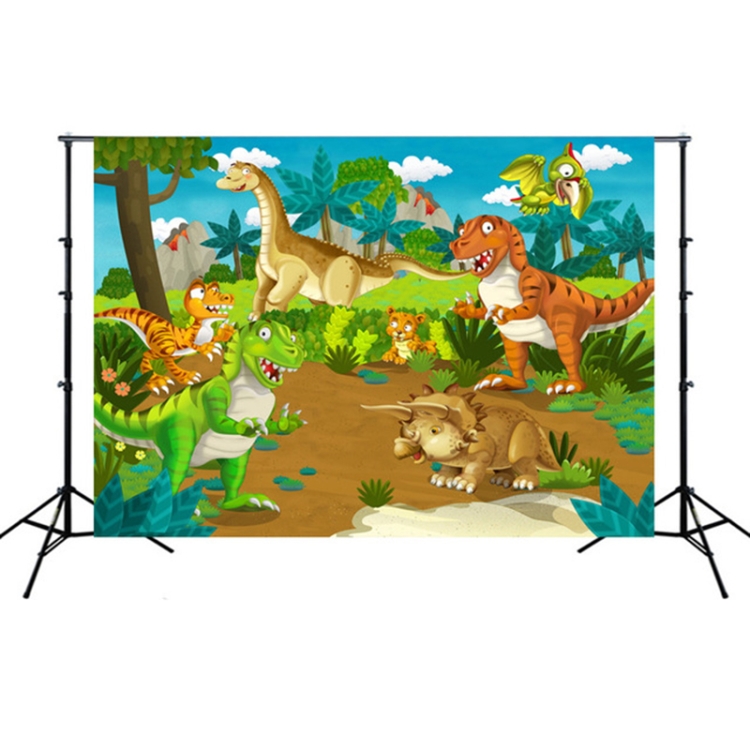 Tela de fondo de fotografía de escena de sesión de fotos de dibujos  animados de mundo de dinosaurios de 2,1 mx 1,5 m