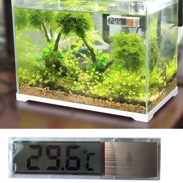 Multi-Functional LCD 3D Digital Electronic Temperature Measurement Fish Tank  Aquarium Thermometer(Silver)