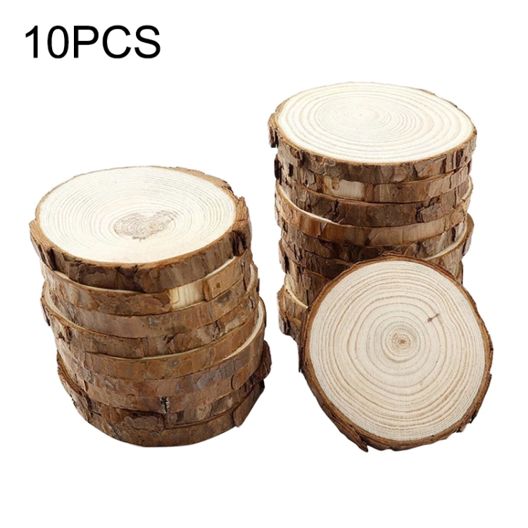 5pcs Circular Polished Pine Wood Pieces Diy Craft Accessories, Suitable For  Multiple Scenes