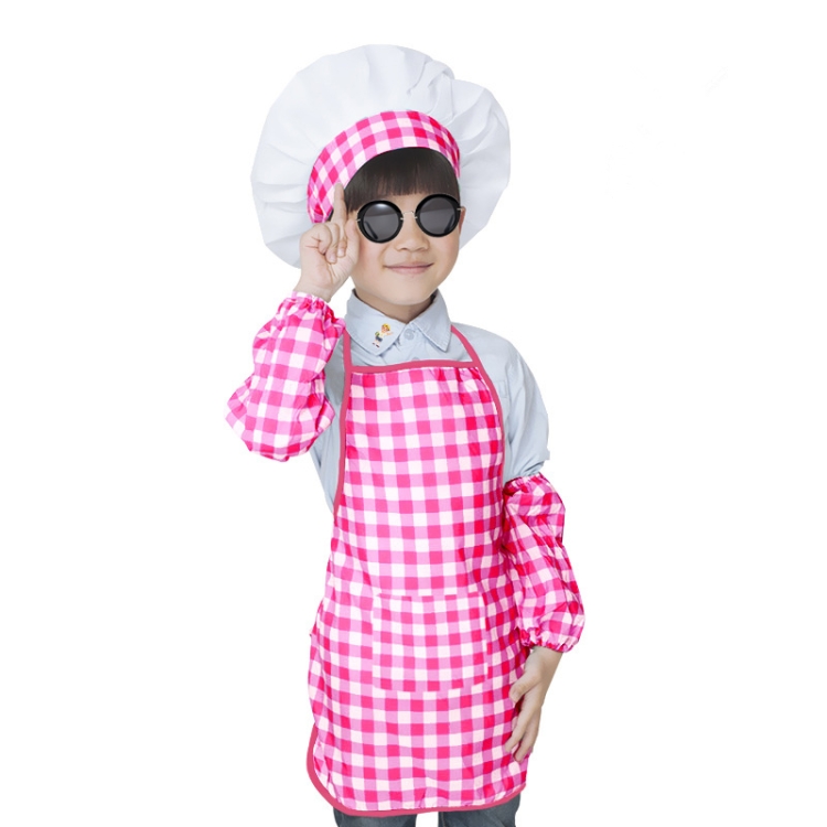 Juego de gorro de ropa de chef con delantal para hornear para niños,  tamaño: talla única