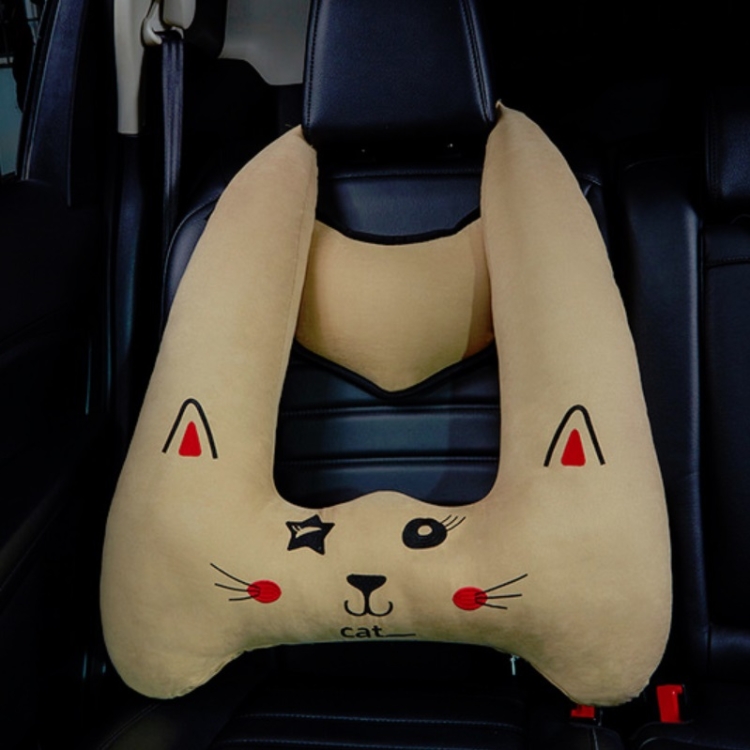 Auto Schlafkissen Kinder Nacken Kissen Sicherheitsgurt Umarmung Autozubehör  Zufällige Farbe, Stil: Netzkissen + Kopfstütze