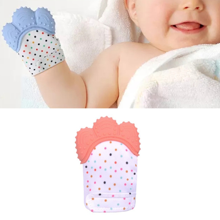 thumbnail image 2 of 2 Pack Silicone Baby Teething Mitten With Cracker Sound – Pink 2 of 5