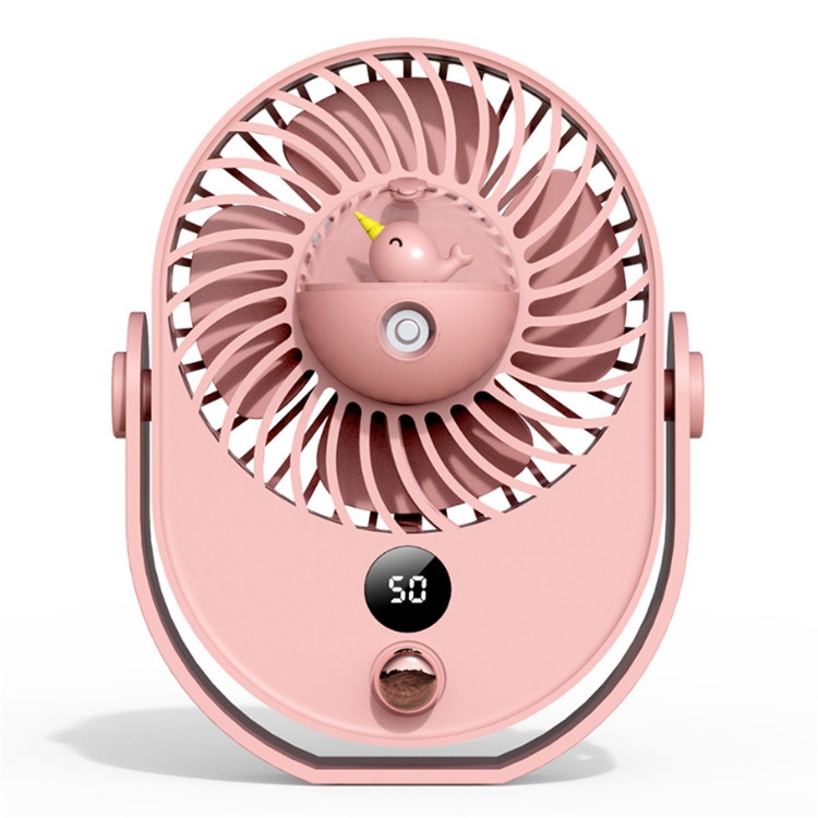 Mini ventilateur portatif M9 ventilateur de bureau de charge USB extérieur  1500 mAh (rose)