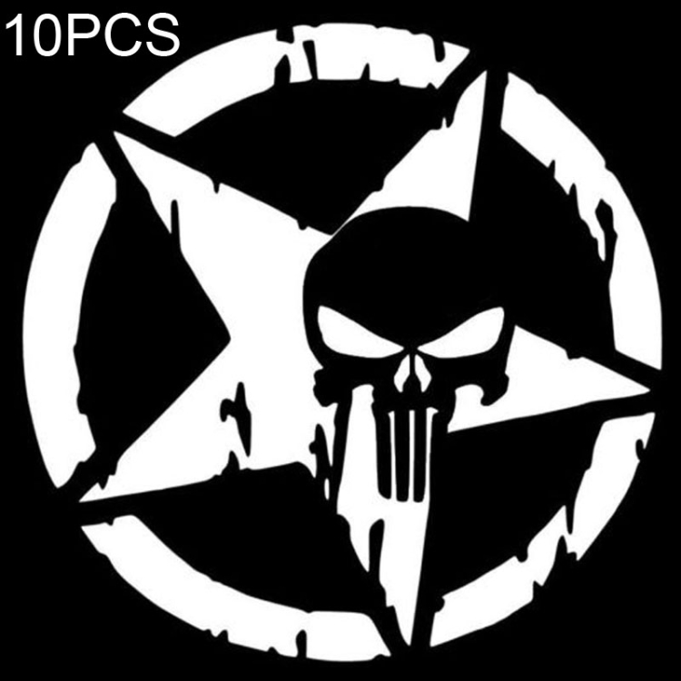 The Punisher Skull Car Sticker Pentagram Vinyl Decals Motorcycle Stickers Funny 