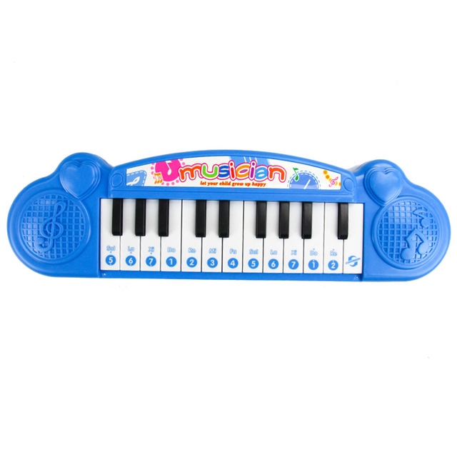 Brinquedo Piano Eletrônico Rosa Teclado Infantil Menina Azul