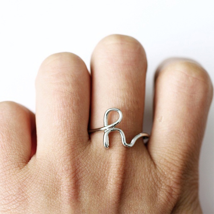 White Diamond Initial H Ring – Segal Jewelry