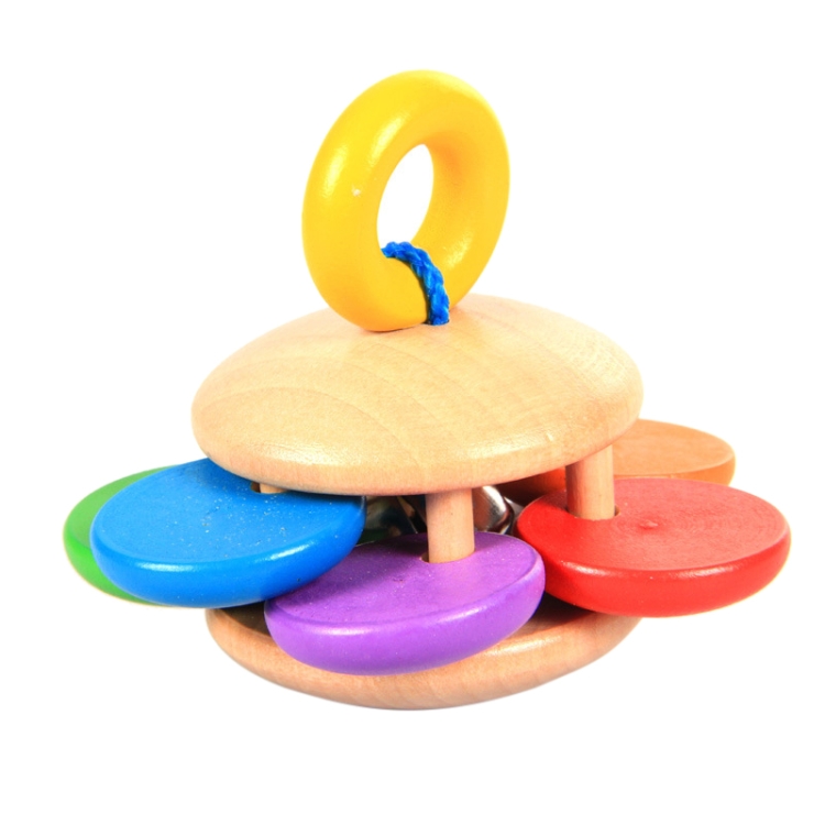 Infant Newborn Baby Wooden Bed Bell Instrument Rattle Early Education Music Toys 