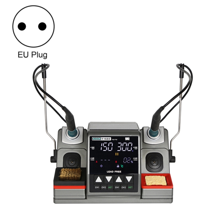 936d LCD Adjustable Temperature Digital Electric Soldering Station EU plug+5P… 