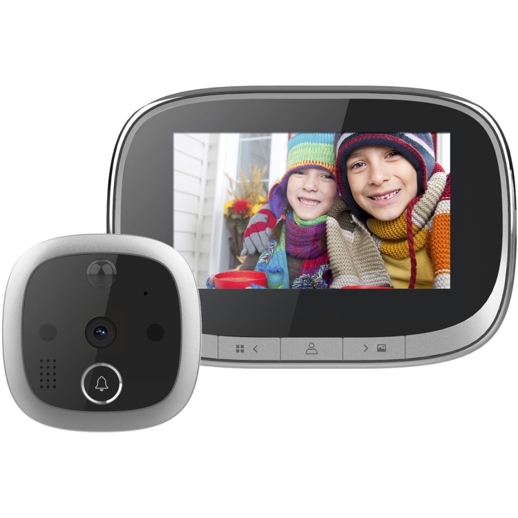 WIFI 4.3" LCD Intercom Doorbell Door Viewer 720P Video Camera PIR Night View 