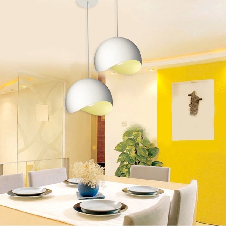 Restaurante minimalista moderno Lámpara de araña Lámpara de diseñador  Personalidad creativa Bar Cafetería Lámpara de hotel Lámpara de estilo  nórdico 20 CM Blanco Interior amarillo
