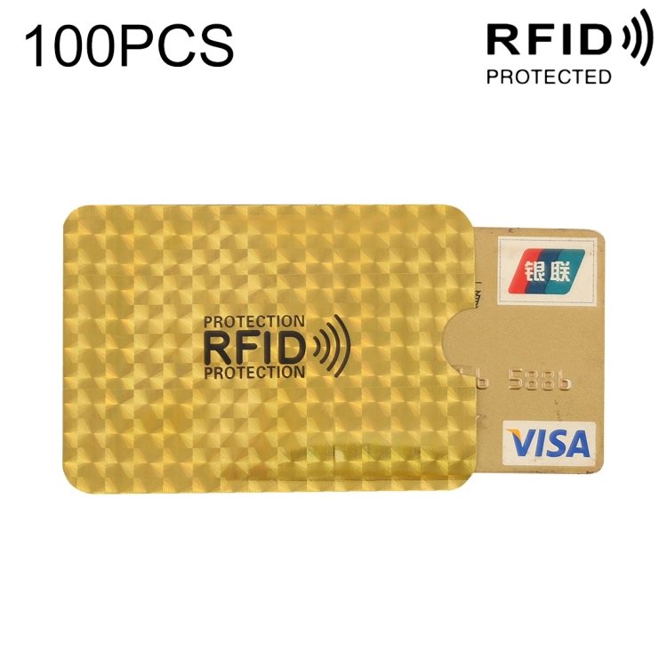 100 PCS Feuille D'aluminium RFID Blocage Carte De Crédit ID Carte