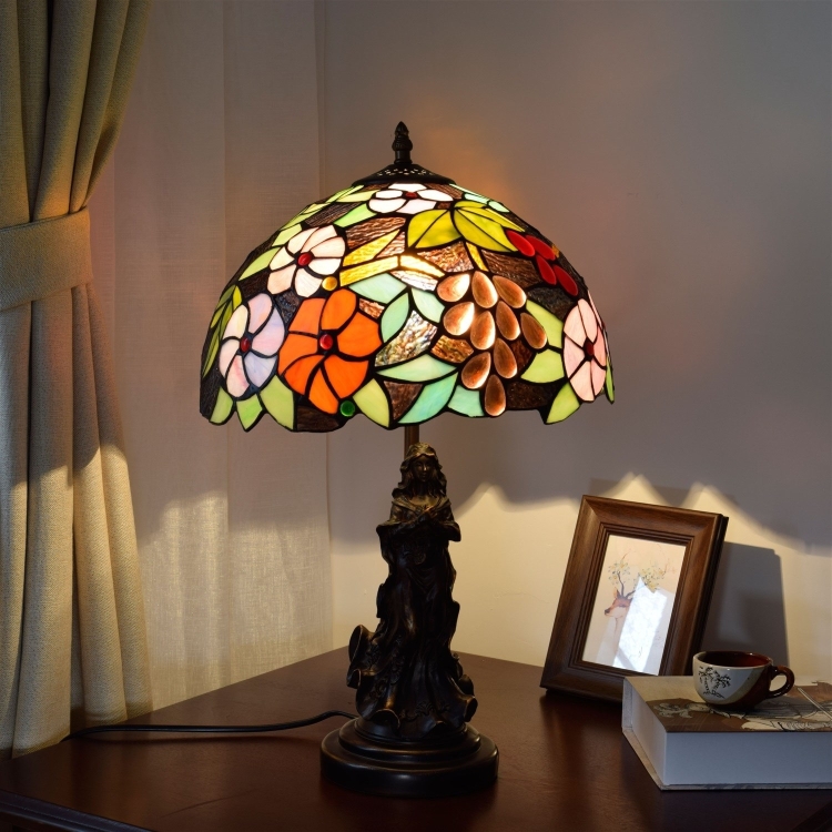 Lampe de table décorative en vitrail pour restaurant salon chambre à coucher