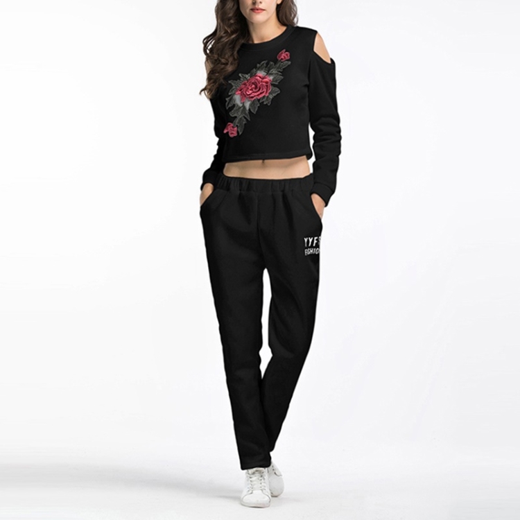 Traje deportivo casual para mujer (Color: Negro Talla: L)