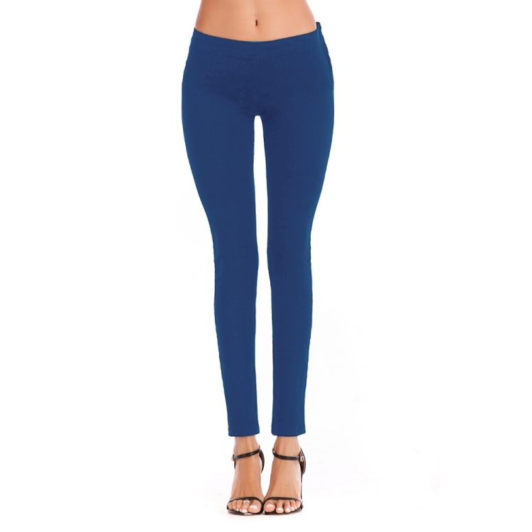 Sexy High Waist Side Zip Fashion Elastic Foot Pencil Jeans (ColorDark