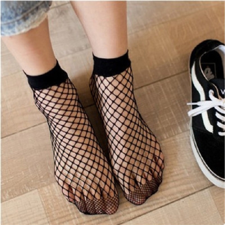 Socks Women 20 Womens Black Fishnet Socks Lace Hollow Out Mesh Socks