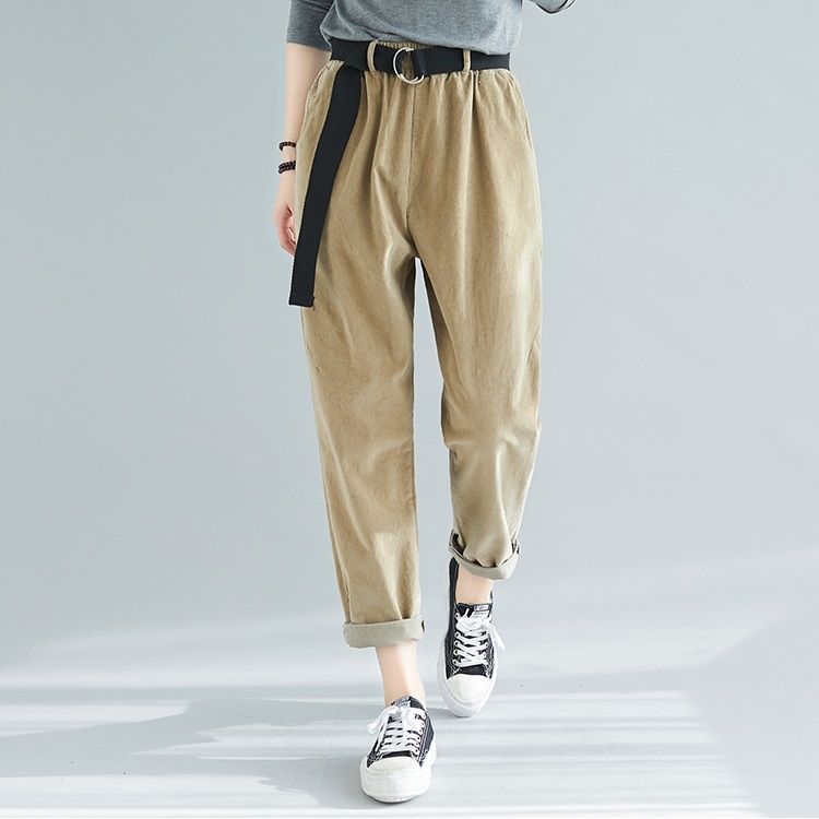 Winter Corduroy Sweatpants Fashion Korean Design Sweatpants