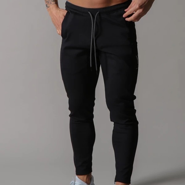 LYFT Stretch Slim Sports Trousers Sweatpants For Men (Color:Black