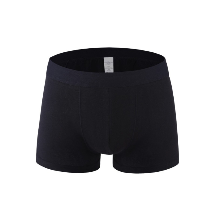 Men Cotton Sexy Boxer Underwear (Color:Black Size:M)