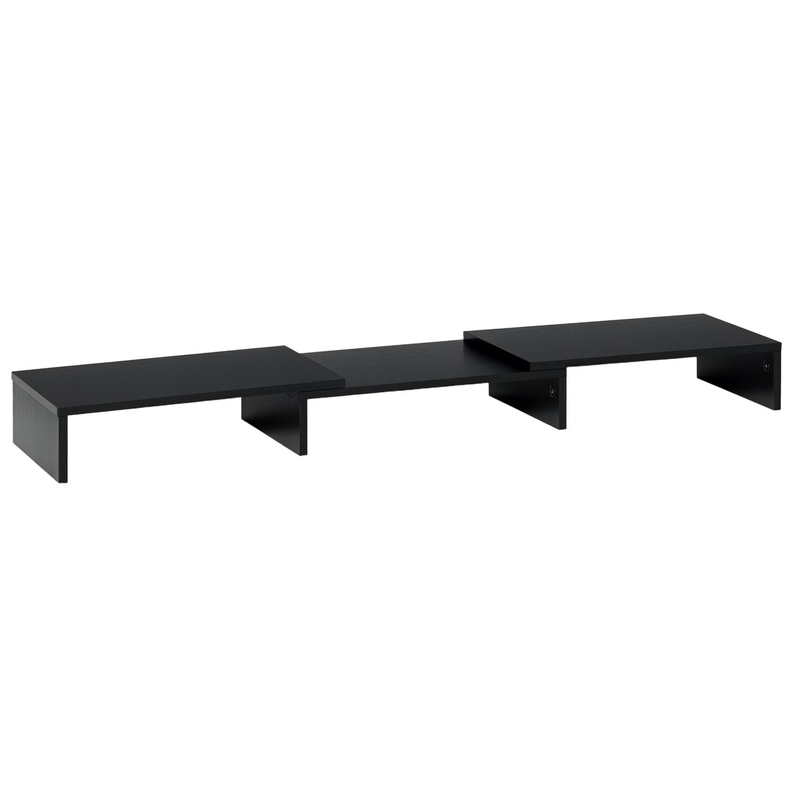 [EU Warehouse] Dual Monitor Stand – Adjustable Length and Swivel Angle – Screen Riser for PC, Notebook, Laptop, and Printer – 80–117 x 23.5 x 10 cm –