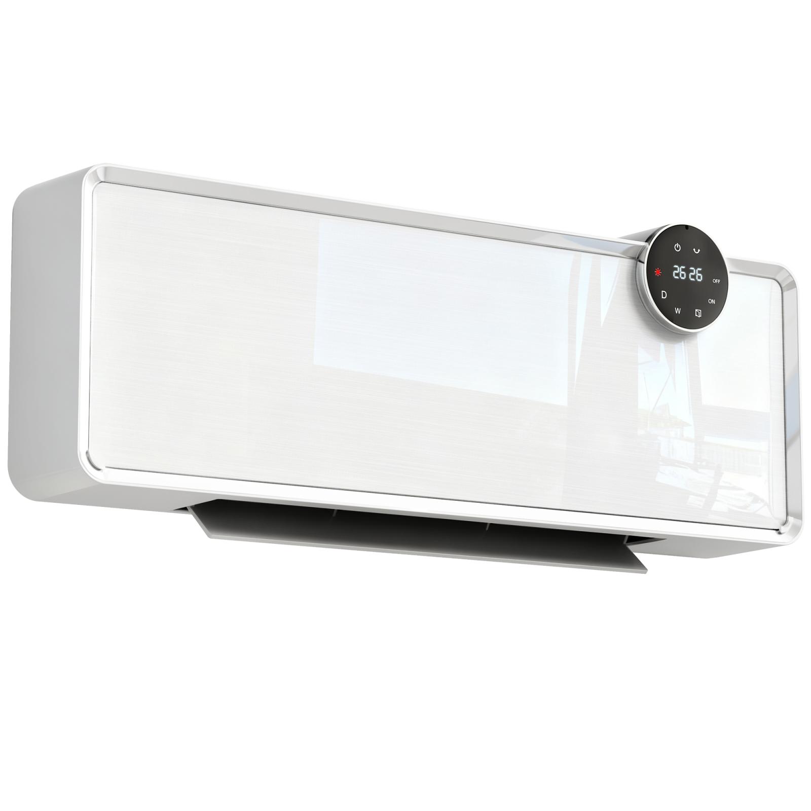 [EU Warehouse] 1000/2000W ceramic wall heater, electric radiator, fan, thermostat, timer, 54x18.7x12.3cm, white - Shopkiz.com